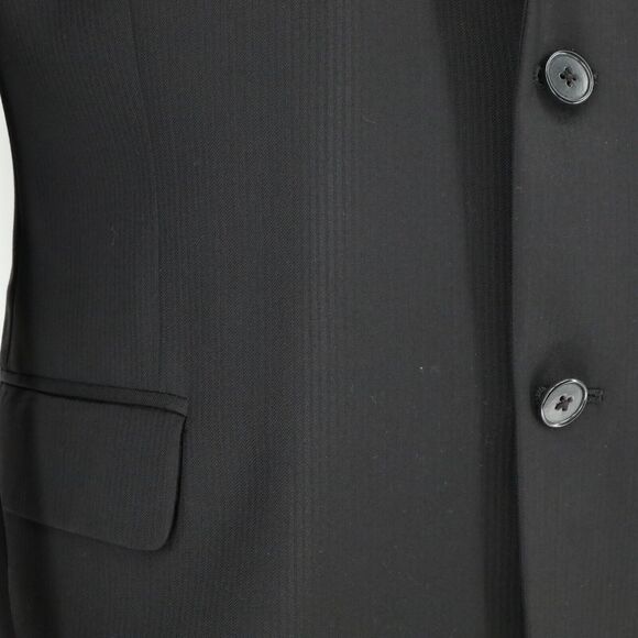 Joseph Abboud Sport Coat Mens 44R Black Wool Jacket Loro Piana Super 120s Blazer - Picture 11 of 16